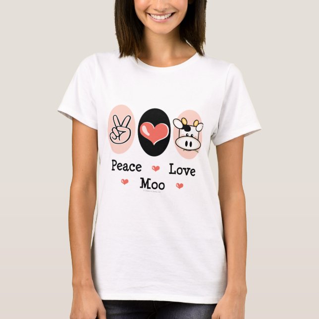 FriedensLiebe-MOO-Kuh-T - Shirt (Vorderseite)
