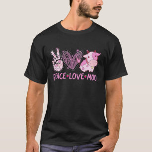 Friedensliebe Moo Kühe Tie Dye Regenbogen Veganer T-Shirt