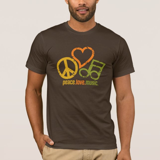 FriedensLiebe-Musik-Shirt - wählen Sie Art u. T-Shirt (Vorderseite)
