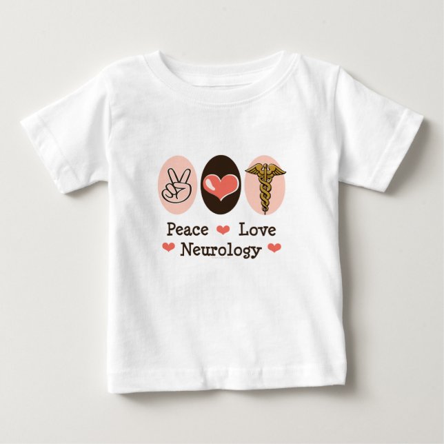 FriedensLiebe-Neurologie-Neurologe-Baby-T - Shirt (Vorderseite)