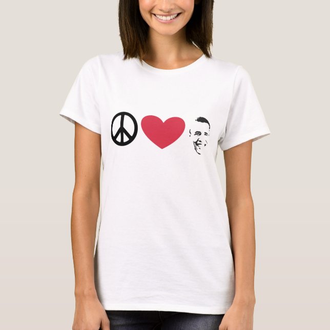 FRIEDENSLIEBE OBAMA T-Shirt (Vorderseite)