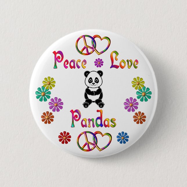 FRIEDENSLiebe-PANDAS Button (Vorderseite)
