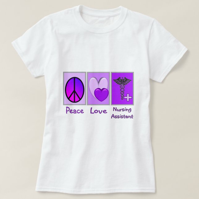 FriedensLiebe-pflegenassistent T-Shirt (Design vorne)