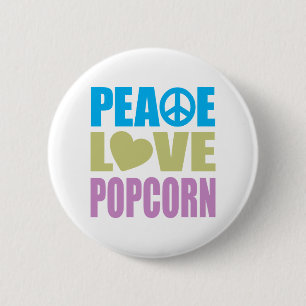 FriedensLiebe-Popcorn Button
