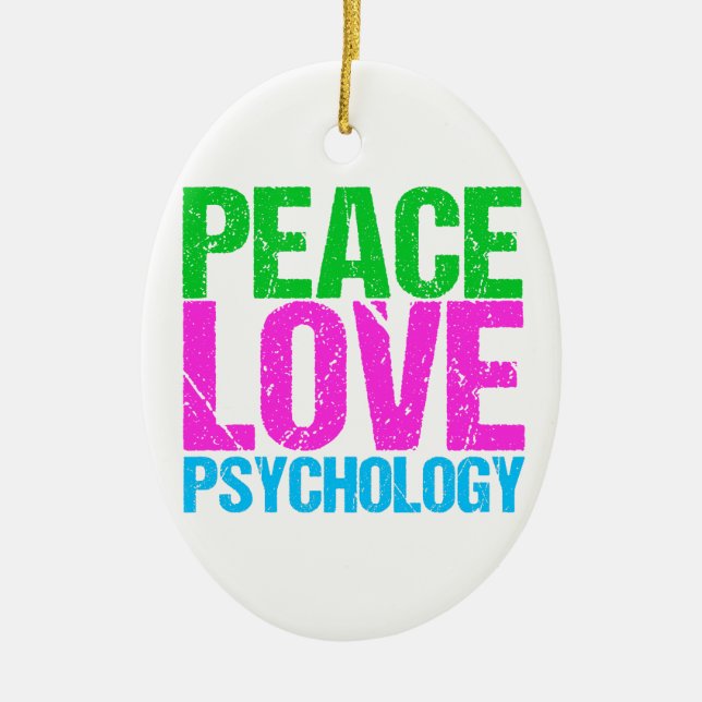 FriedensLiebe-Psychologie niedlich Keramik Ornament (Vorne)
