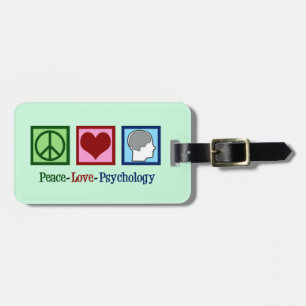 FriedensLiebe-Psychologie-niedlicher Psychologe Gepäckanhänger