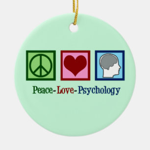 FriedensLiebe-Psychologie-niedlicher Psychologe Keramikornament