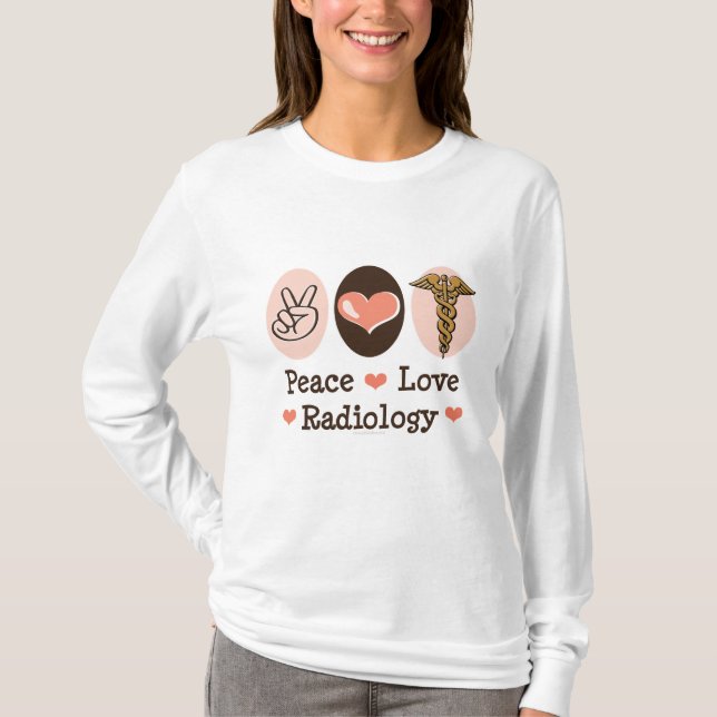 FriedensLiebe-Radiologie-langer Hülsen-T - Shirt (Vorderseite)