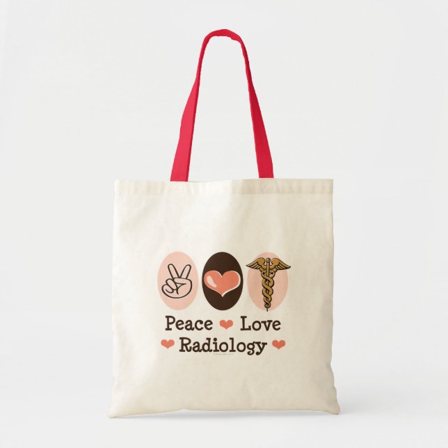 FriedensLiebe-Radiologie-Taschen-Tasche Tragetasche (Vorne)