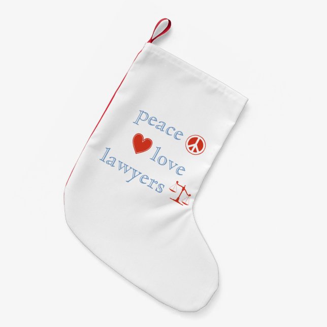 FriedensLiebe-Rechtsanwälte Kleiner Weihnachtsstrumpf (Vorderansicht (hängend))