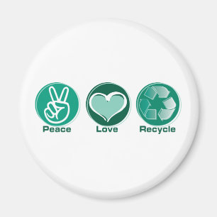 FriedensLiebe recyceln Magnet