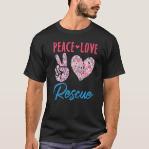Friedensliebe Rettung Geretteter Hund Katze Pferd  T-Shirt