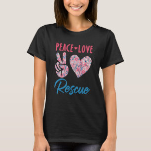 Friedensliebe Rettung Geretteter Hund Katze Pferd T-Shirt