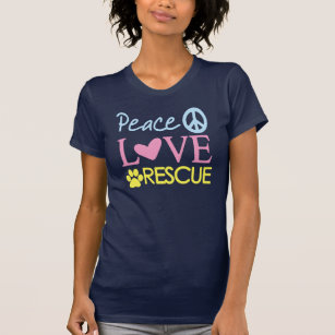 FriedensLiebe-Rettungs-Tierrettungs-T - Shirt