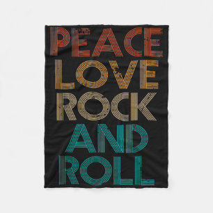 Friedensliebe Rock N Roll Shirt Vintage Band Rock Fleecedecke