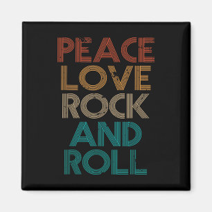Friedensliebe Rock N Roll Shirt Vintage Band Rock Magnet