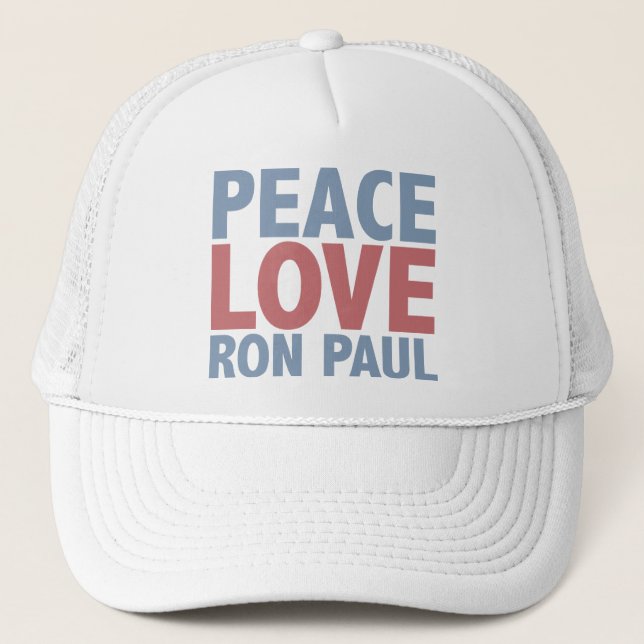 FriedensLiebe Ron Paul Truckerkappe (Vorderseite)