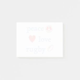 FriedensLiebe-Rugby Post-it Klebezettel