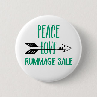 FriedensLiebe Rummage Verkaufs-Knopf Button