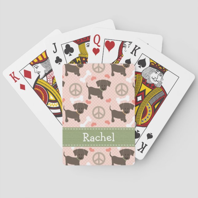 FriedensLiebe-Schokoladen-Labrador Spielkarten (Rückseite)