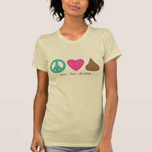 FriedensLiebe-Schokoladen-T-Shirt T-Shirt
