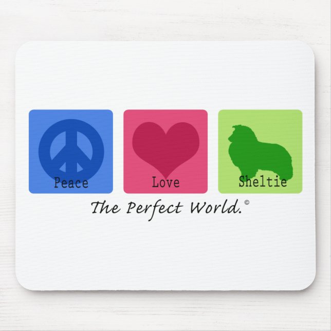 FriedensLiebe Sheltie Mousepad (Vorne)