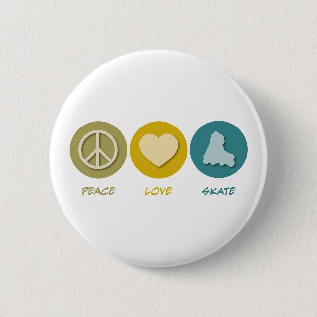 FriedensLiebe-Skate Button (Vorderseite)