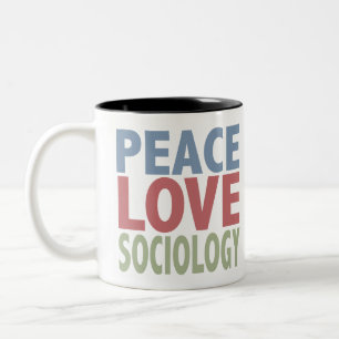 FriedensLiebe-Soziologie Zweifarbige Tasse