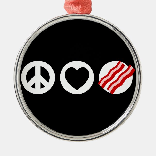 FriedensLiebe-Speck Ornament Aus Metall (Vorne)