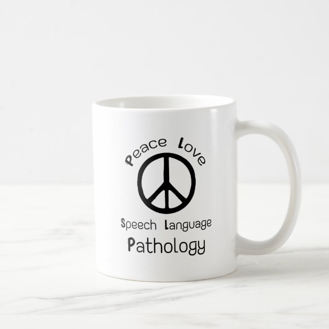 FriedensLiebe-Sprache-Sprachpathologie Kaffeetasse (Rechts)