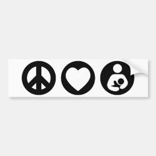 FriedensLiebe-Stillen Autoaufkleber