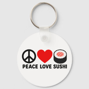 Friedensliebe Sushi Süße Japanische Foodie-Geschen Schlüsselanhänger