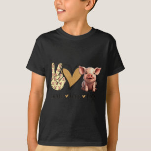 Friedensliebe Süße Show Schwein Liebhaber  T-Shirt