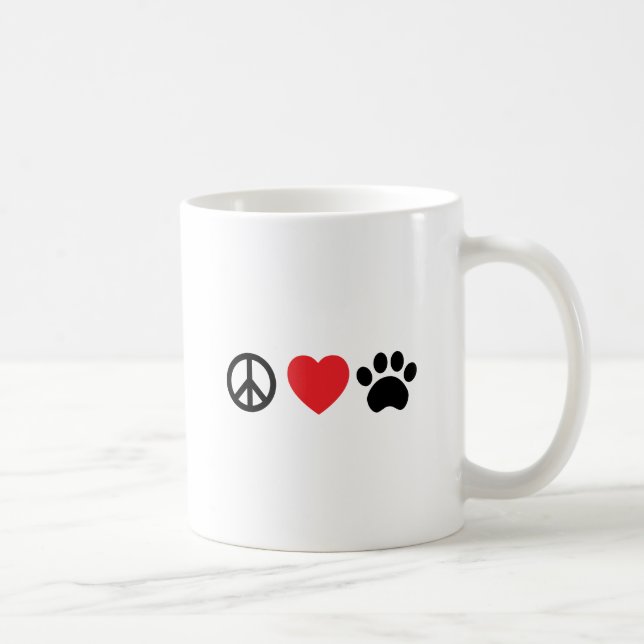 FriedensLiebe-Tatzen-Kaffee-Tasse Kaffeetasse (Rechts)
