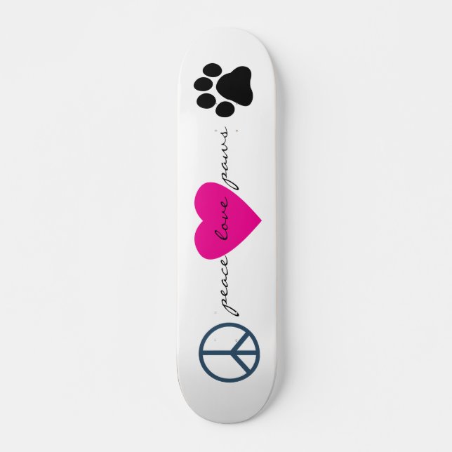 FriedensLiebe-Tatzen Skateboard (Vorne)