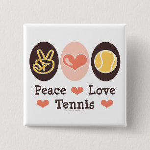 FriedensLiebe-Tennis-Knopf Button
