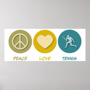 FriedensLiebe-Tennis Poster