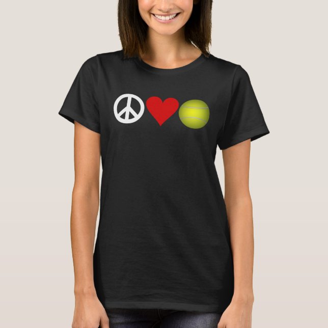 FriedensLiebe-Tennis-T - Shirt kundengerecht (Vorderseite)