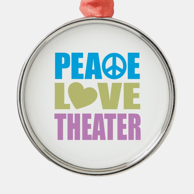 FriedensLiebe-Theater Ornament Aus Metall (Vorne)