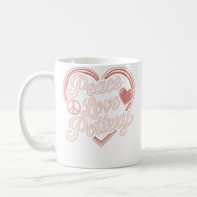 Friedensliebe Töpferei Kaffeetasse (Links)