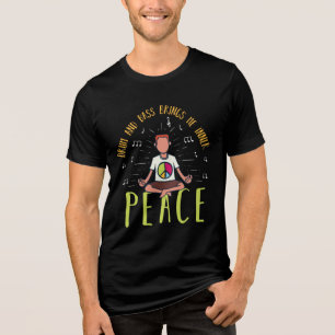 FriedensLiebe-Trommel und Bass-Schlagzeuger Tri-Blend Shirt