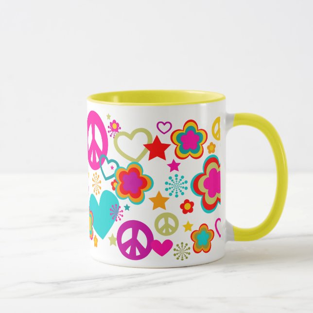 FriedensLiebe u. -alles Girly Tasse (Rechts)