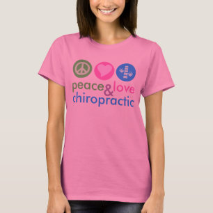 FriedensLiebe-u. Chiropraktik-Krawatten-T - Shirt