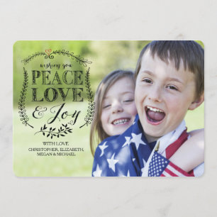 FriedensLiebe-u. -freude-flache Einladung