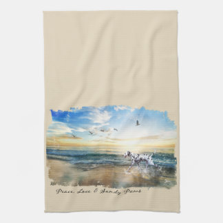 FriedensLiebe-u. -sandy-Tatzen-Dalmatiner Geschirrtuch