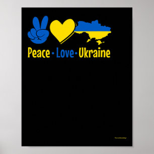 Friedensliebe Ukraine Flagge Shirt Männer Frauen M Poster