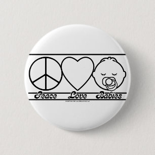 FriedensLiebe und -babys Button