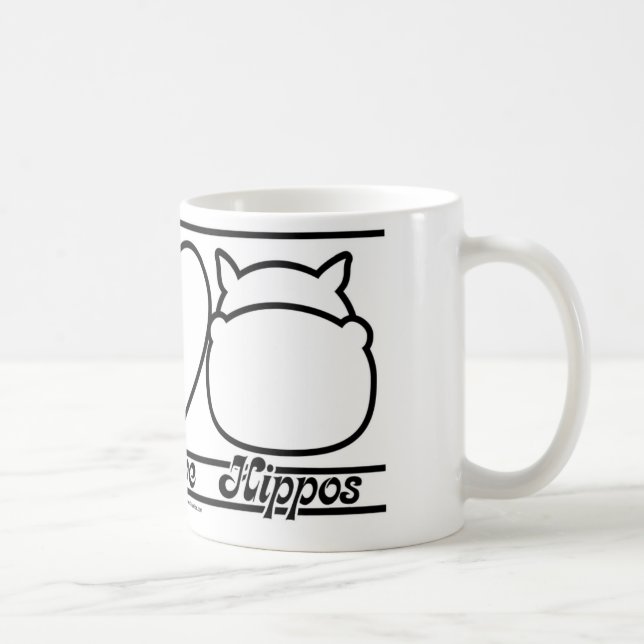 FriedensLiebe und -flusspferde Kaffeetasse (Rechts)