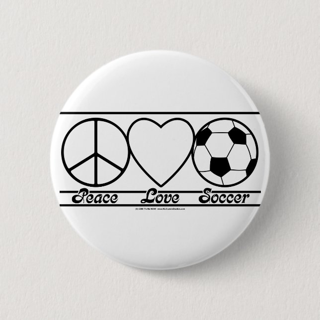FriedensLiebe und -fußball Button (Vorderseite)