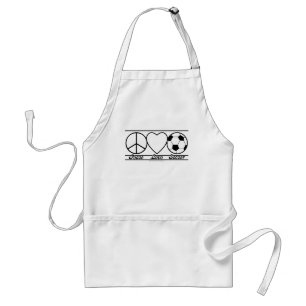 FriedensLiebe und -fußball Schürze